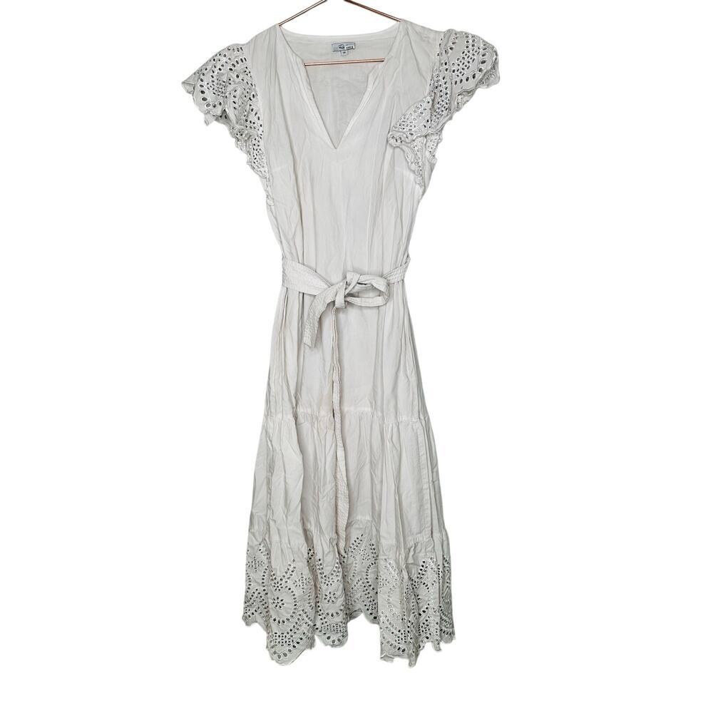 Rails White Lace Cutout Flutter Sleeves Cotton Bl… - image 4